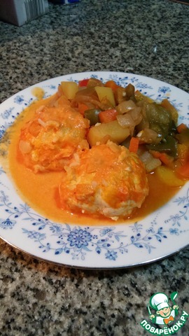 Куриные тефтели в томатно-сливочном соусе (рецепт для пароварки)