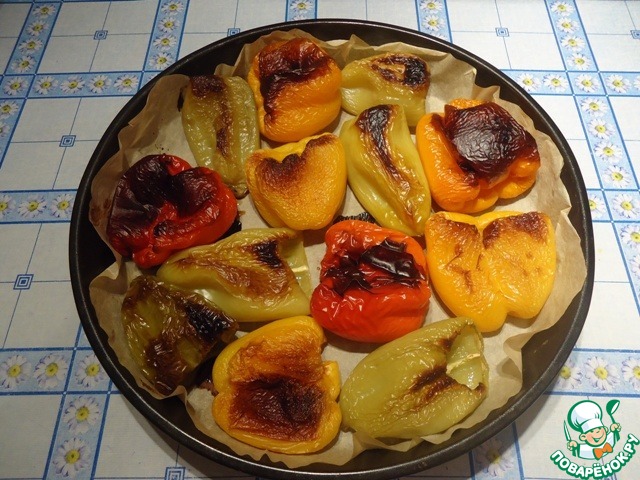 Запеченный болгарский перец с брынзой в духовке