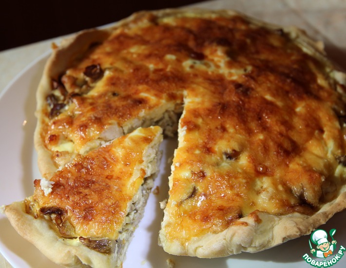 Лоранский пирог с курицей и грибами и брокколи. Рецепт фрагцузского пирога киш лорен
