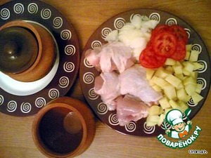 Курица с картофелем в горшочке