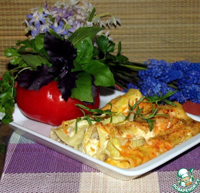 Каннеллони с фаршем в духовке со сливками и сыром рецепт с фото