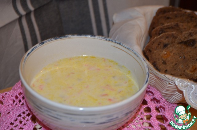 Очень быстрый и вкусный суп из плавленого сырка , пошаговый рецепт с фото