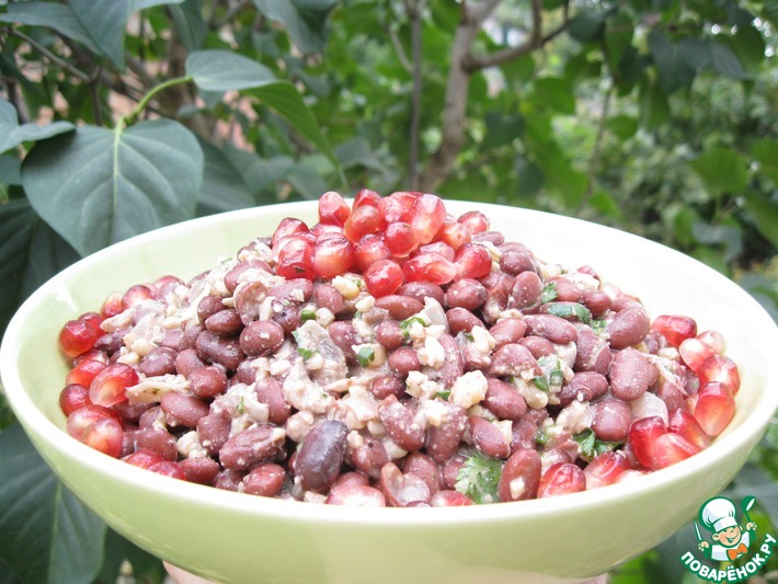 Салат с фасолью и грецкими орехами - рецепт с фото на Пошагово ру