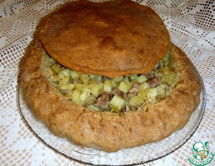 Балеш татарский пирог с мясом и картошкой из дрожжевого теста рецепт