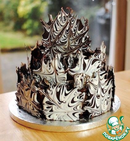 Рецепт: Украшения из шоколада для оформления тортов и пирожных - Шоколадные узоры.