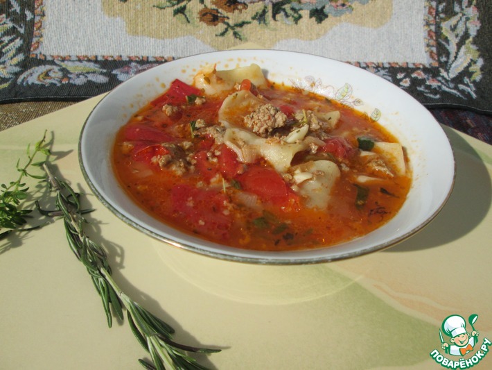 Рецепт вкусного супа Лазанья на Безделице.ru - приготовьте его для своих любимых