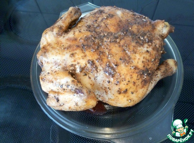 Курица гриль в микроволновке (пошаговый рецепт с фото)