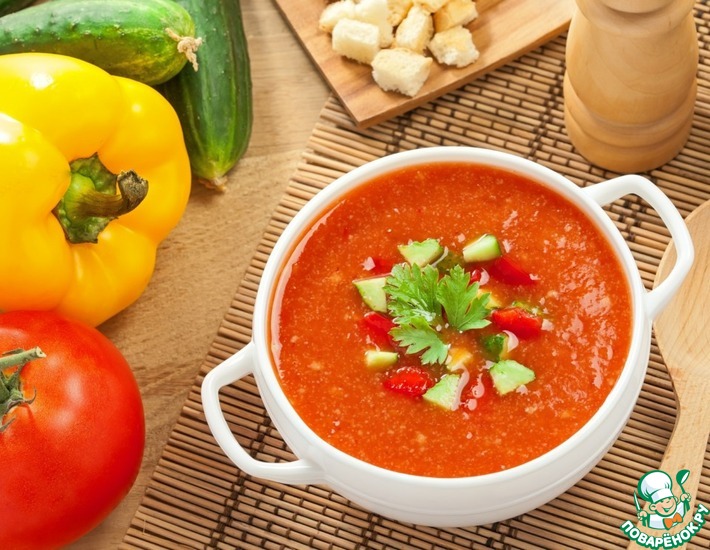 Суп из помидоров гаспачо | Вкусные рецепты | Дзен