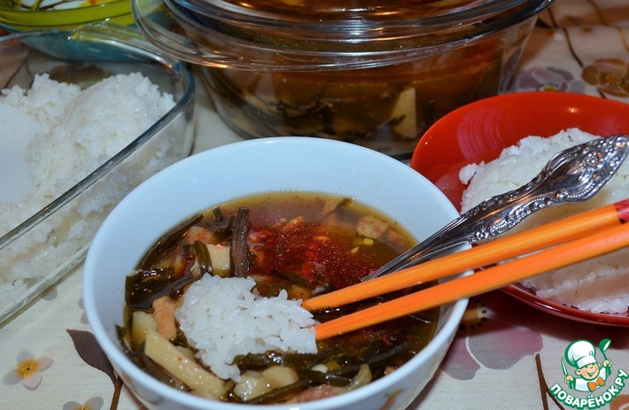 Суп с морской капустой — пошаговый рецепт