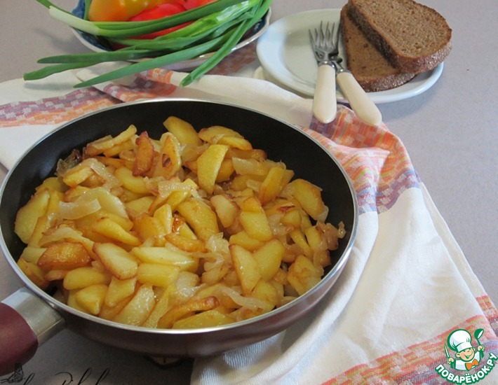 Ингредиенты для жареной картошки с овощами