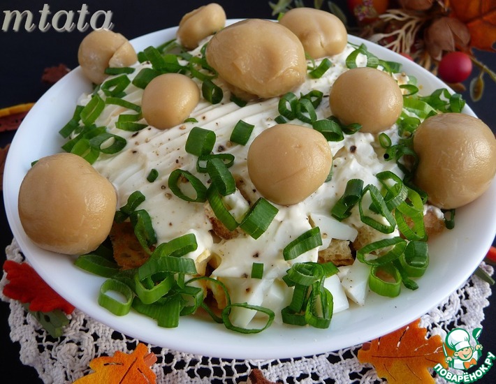 Жареная картошка с маринованными грибами