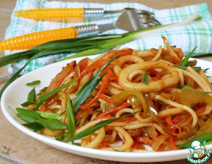 Ингредиенты для «Кальмар с морковью по-корейски»:
