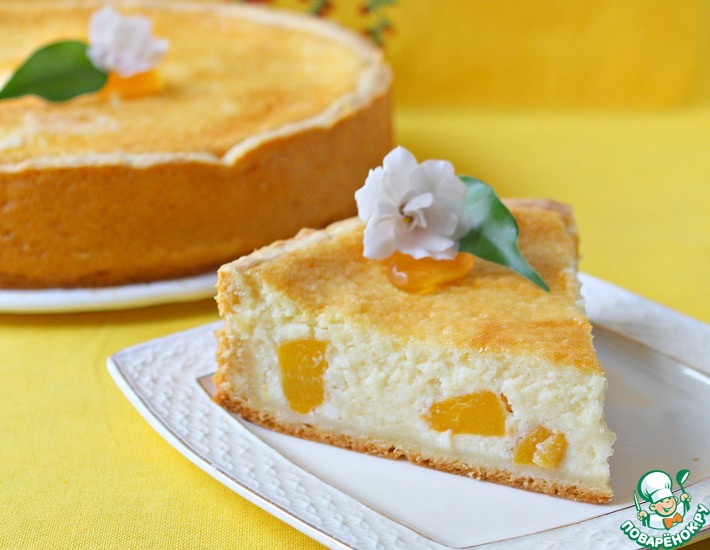 Пирог с консервированными персиками рецепт с фото