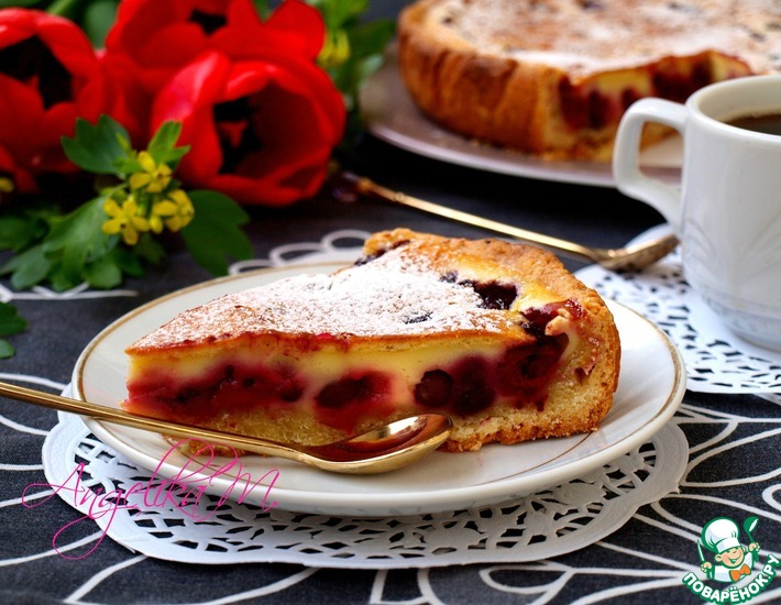 Пирог с черникой из бездрожжевого теста — рецепт с фото пошагово