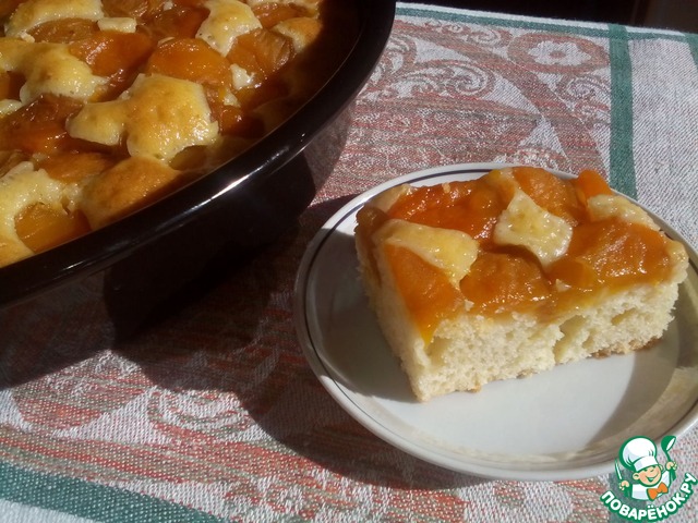 Пирог с консервированными абрикосами, пошаговый рецепт с фото на ккал