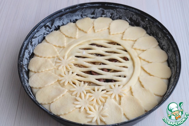 Как оформить пирог с капустой из дрожжевого теста с начинкой фото