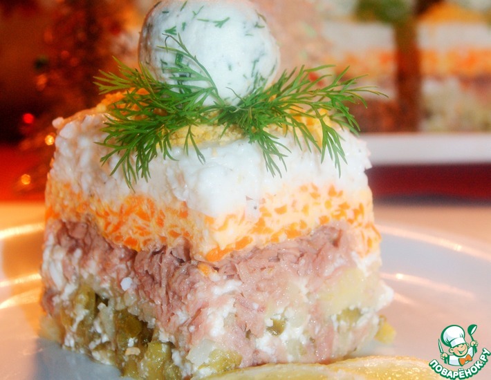 Салат слоеный на зиму - Кулинарный рецепт с фото