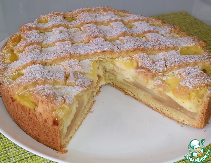 Песочный пирог с яблоками и безе - рецепт автора Елизавета Пархомова