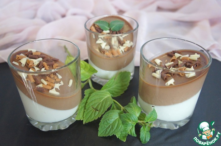 Шоколадная панакота с какао (из ряженки) — рецепт с фото пошагово
