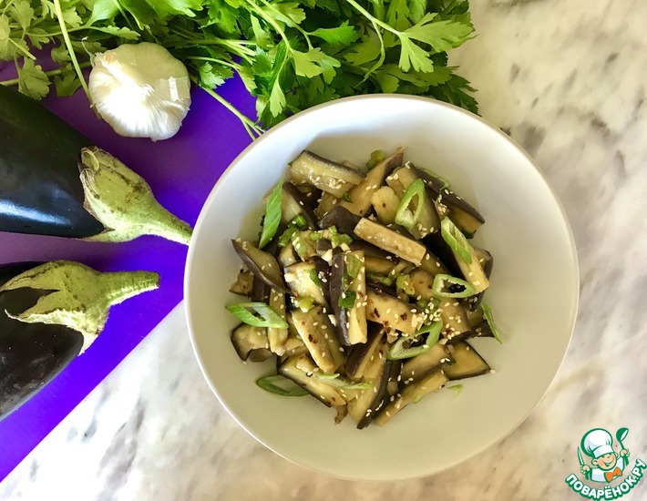 Салат из баклажанов на пару с укропом и мятой, пошаговый рецепт с фото