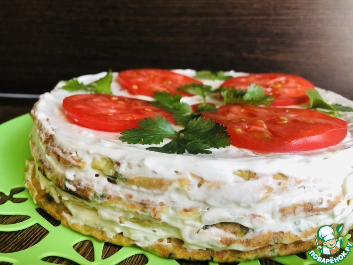 Закусочный торт из кабачков - пошаговый рецепт с фото | Азбука рецептов