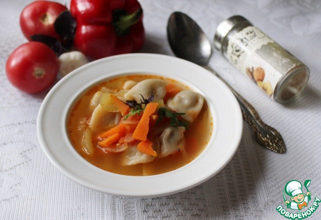 Чучвара шурпа – бульон с пельменями по-узбекски, пошаговый рецепт с фото