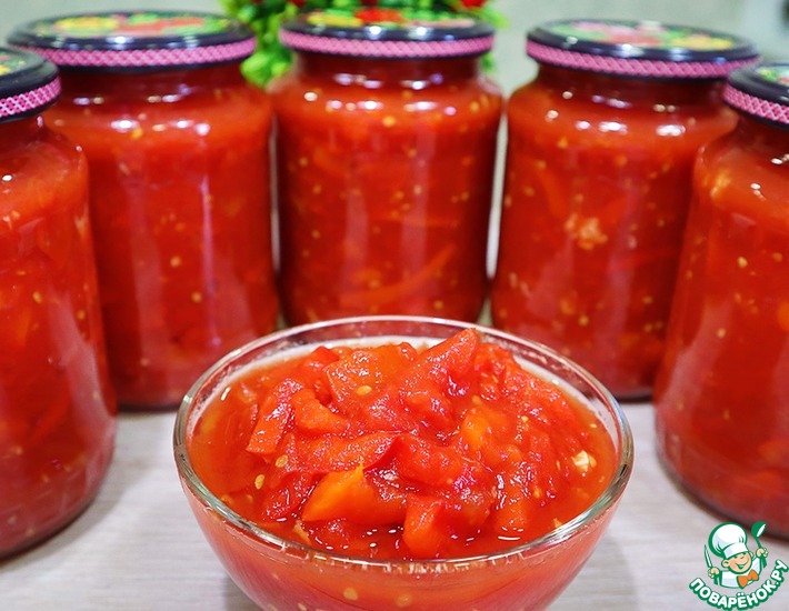Лечо из перца и помидоров на зиму пошаговый рецепт с фото