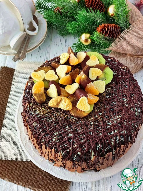 Шоколадный торт с ягодами - пошаговый рецепт