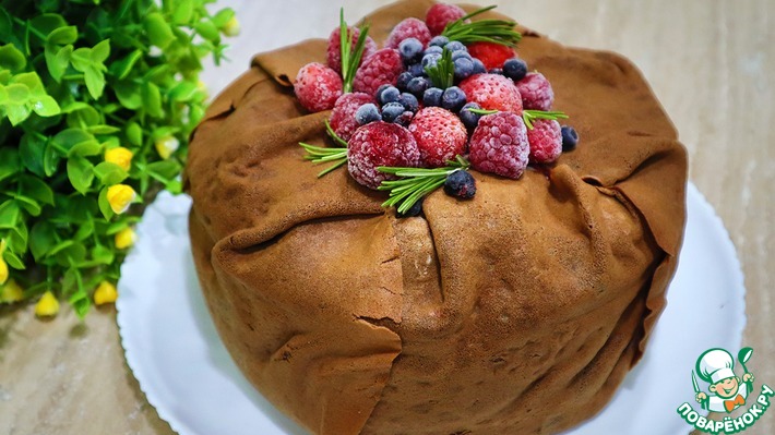 Блинный шоколадный торт пошаговый рецепт с фото