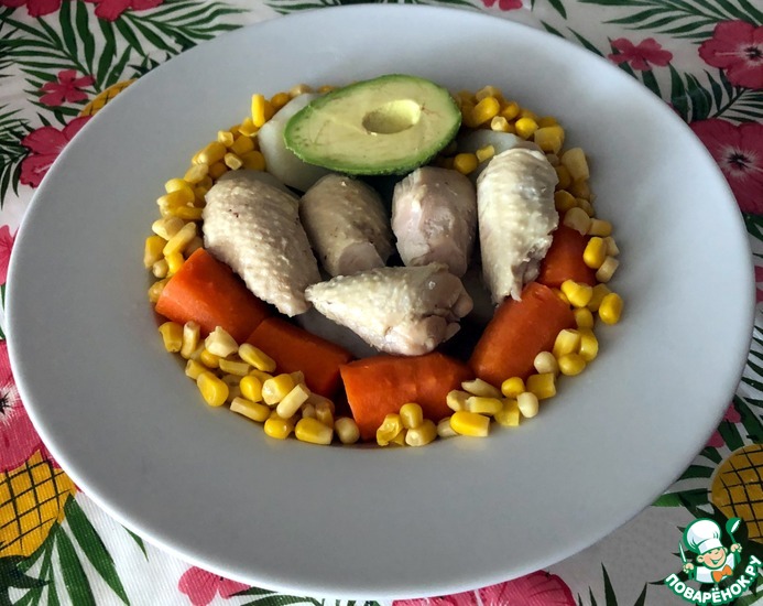 Курица с овощами в стиле "пикник"