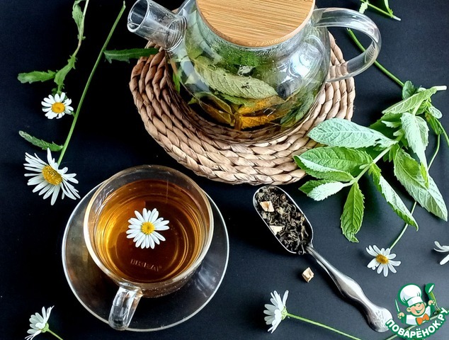 Освежающий зелёно-ромашковый чай с Иван-чаем