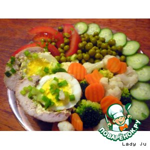 Куриные зразы с яйцом и зелёным луком